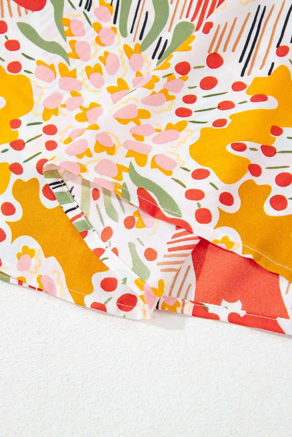 Floral abstract plus size blouse - Love Salve